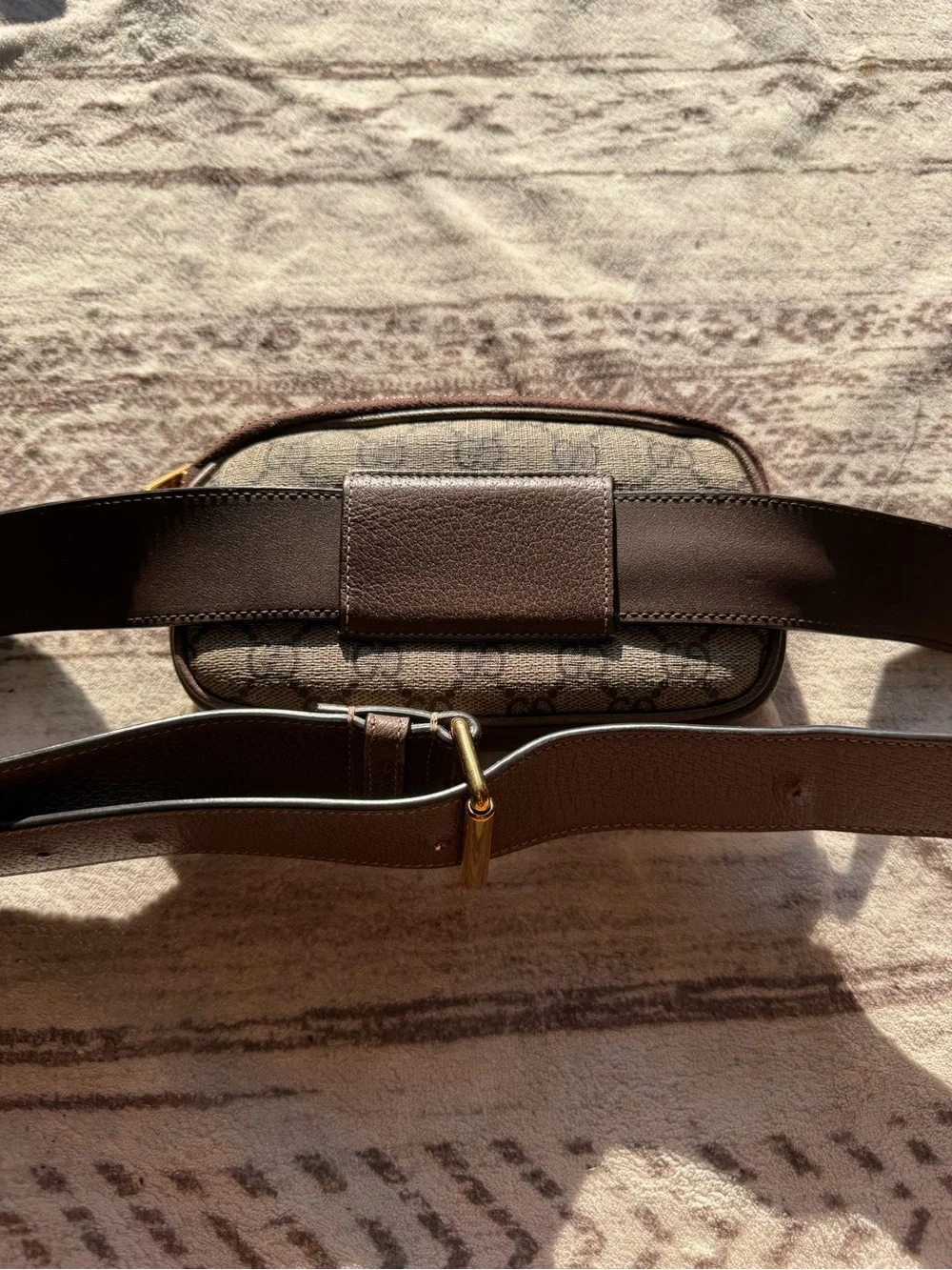 Gucci Brown Leather Logo Belt
